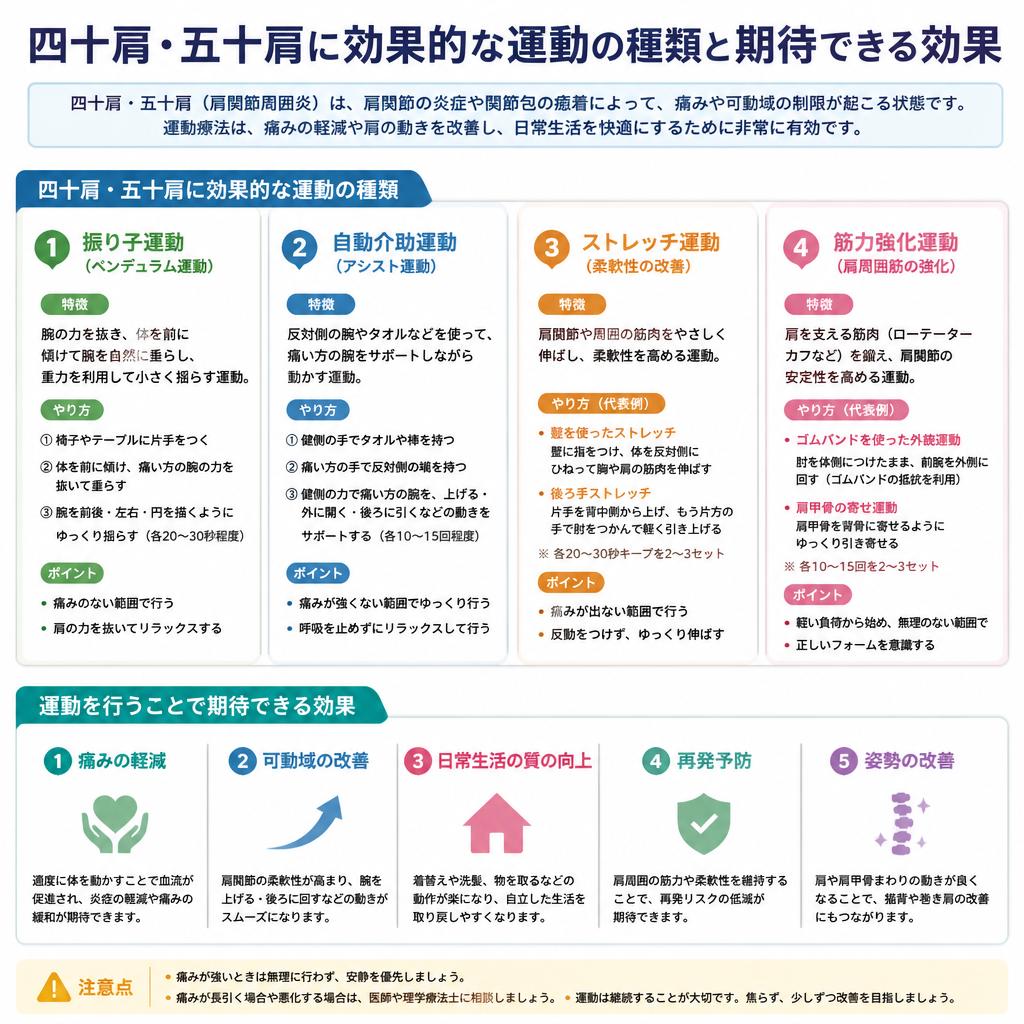 肩の運動の種類と効果