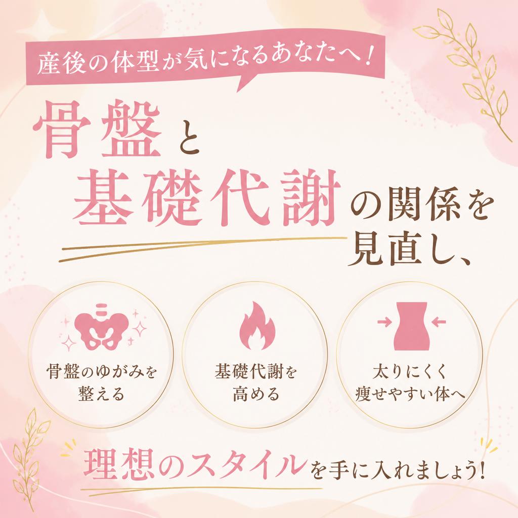 産後の体型が気になるあなたへ！骨盤と基礎代謝の関係を見直し、理想のスタイルを手に入れましょう！