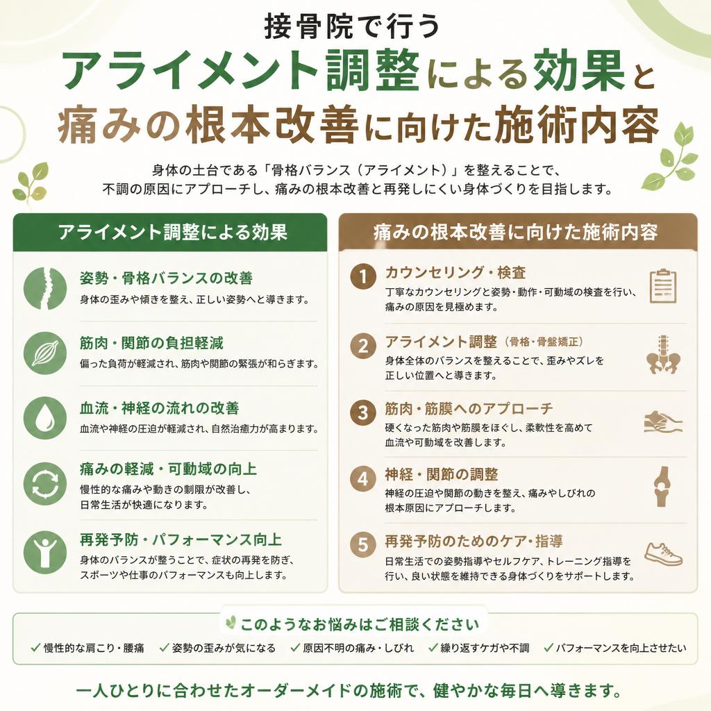 接骨院でのアライメント調整のメリット