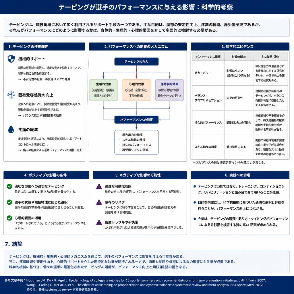 テーピングとスポーツパフォーマンスの関係