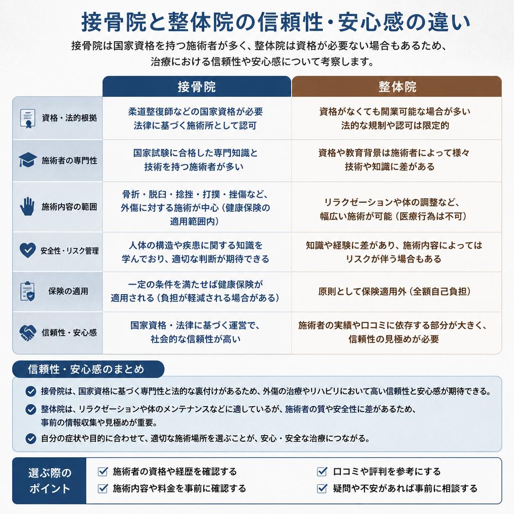施術者の資格と技術の違い