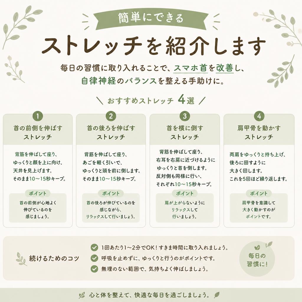 自宅でできるスマホ首対策ストレッチ