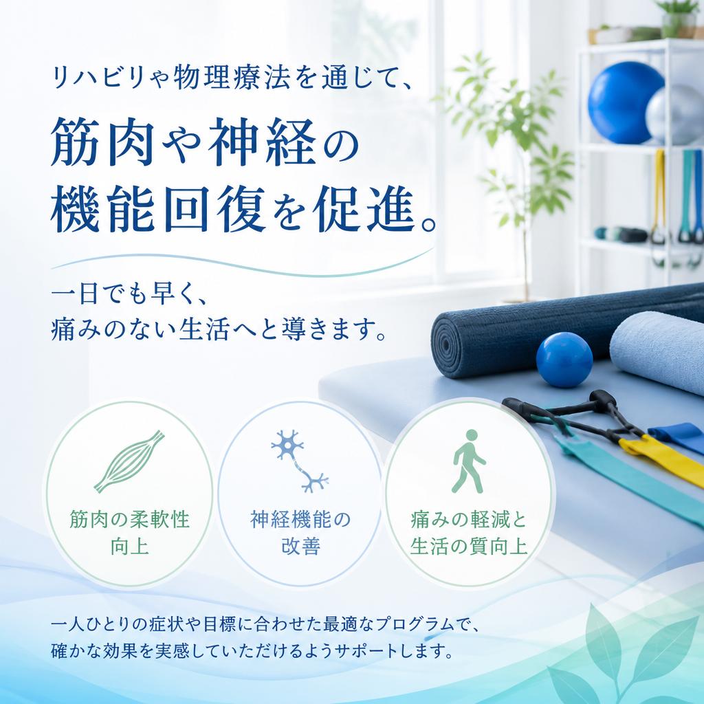 リハビリと物理療法の活用