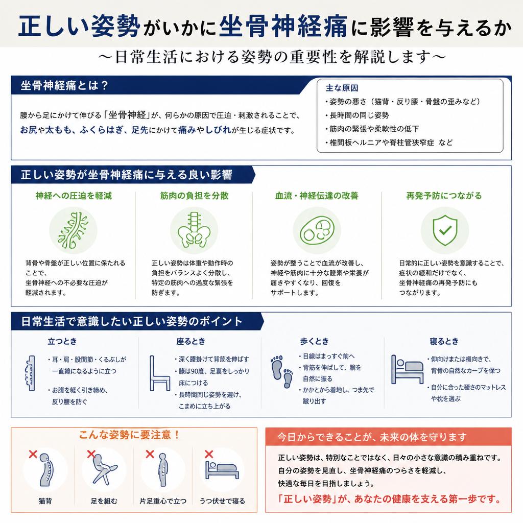 姿勢と坐骨神経痛の関係